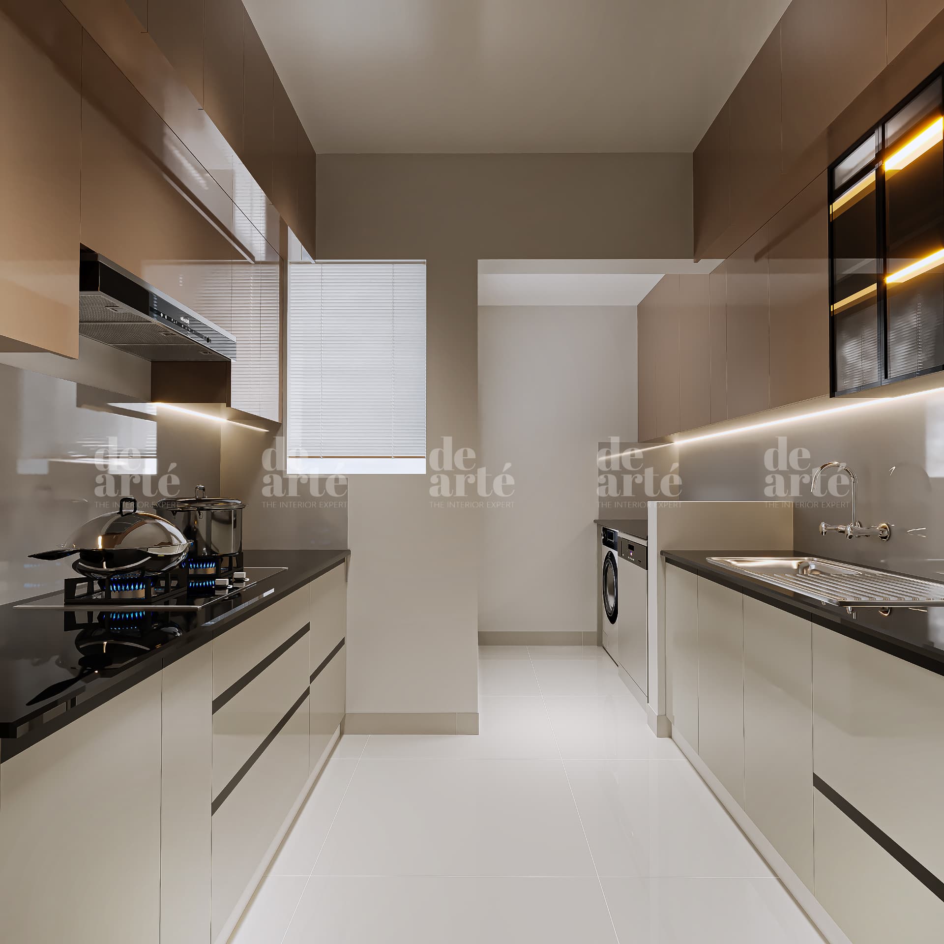 Ani Wilson project — modular kitchen with parallel counters
