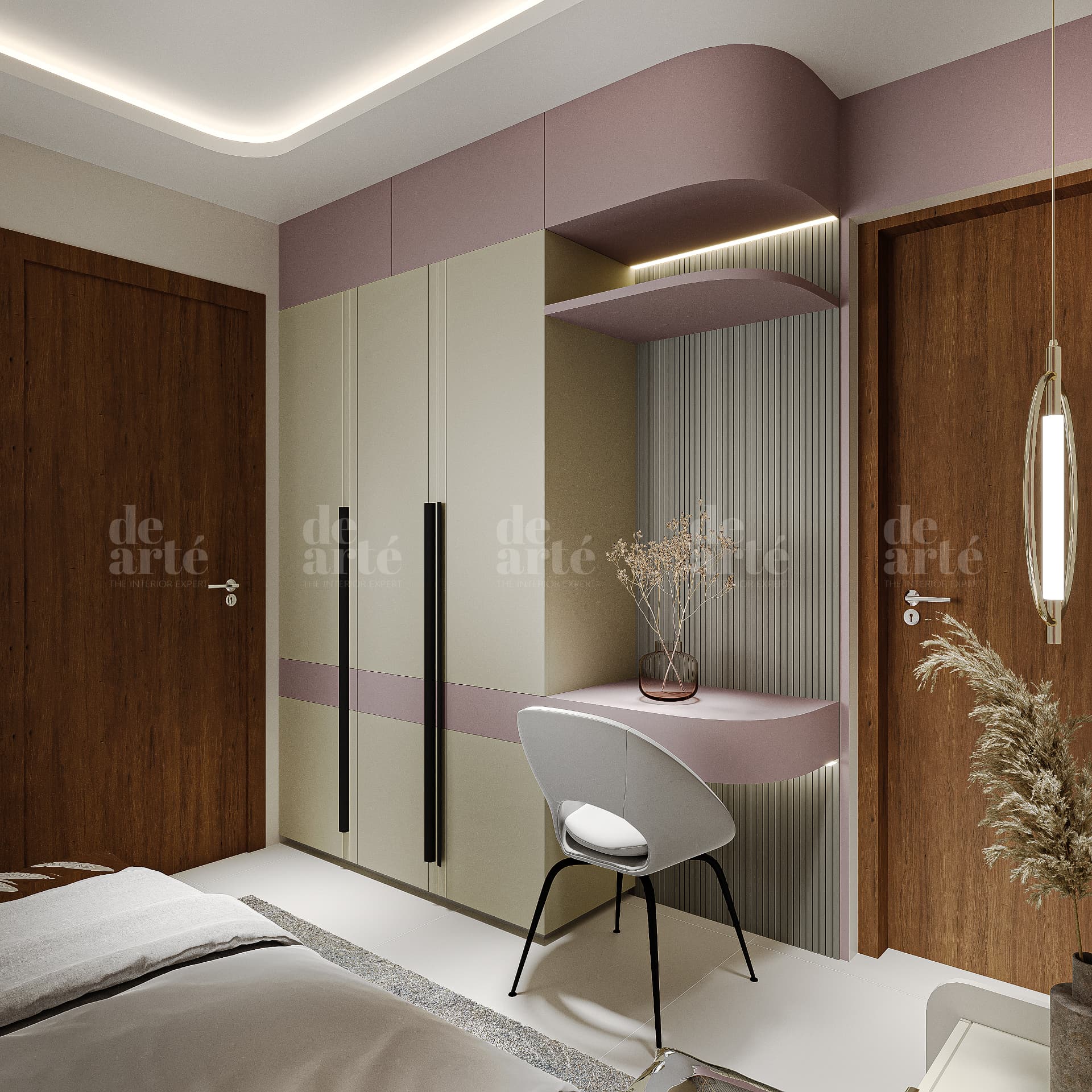Mr. Hareesh project in Trivandrum — wardrobe and vanity detail