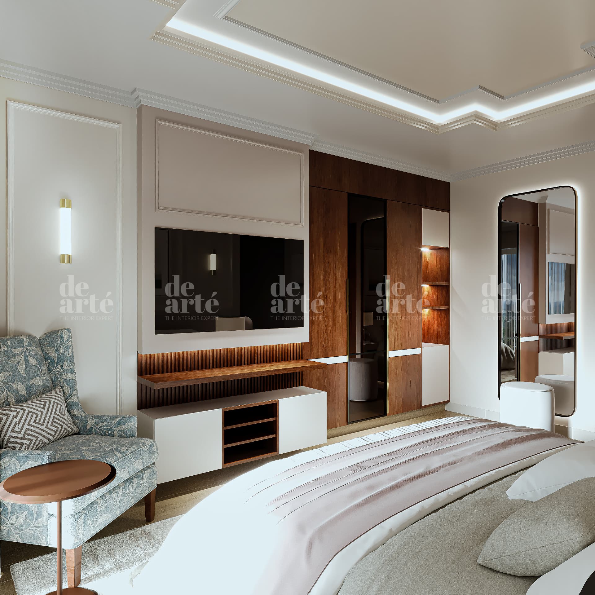 Dr. Aneesa, Anayara project — bedroom television unit and wardrobe