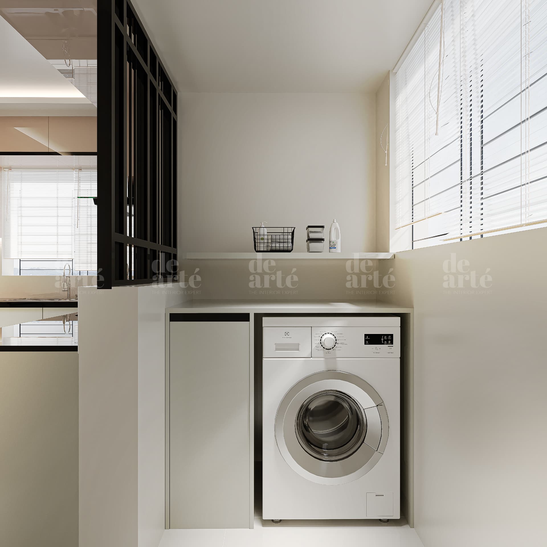 Mr. Hareesh project in Trivandrum — utility area with washing machine
