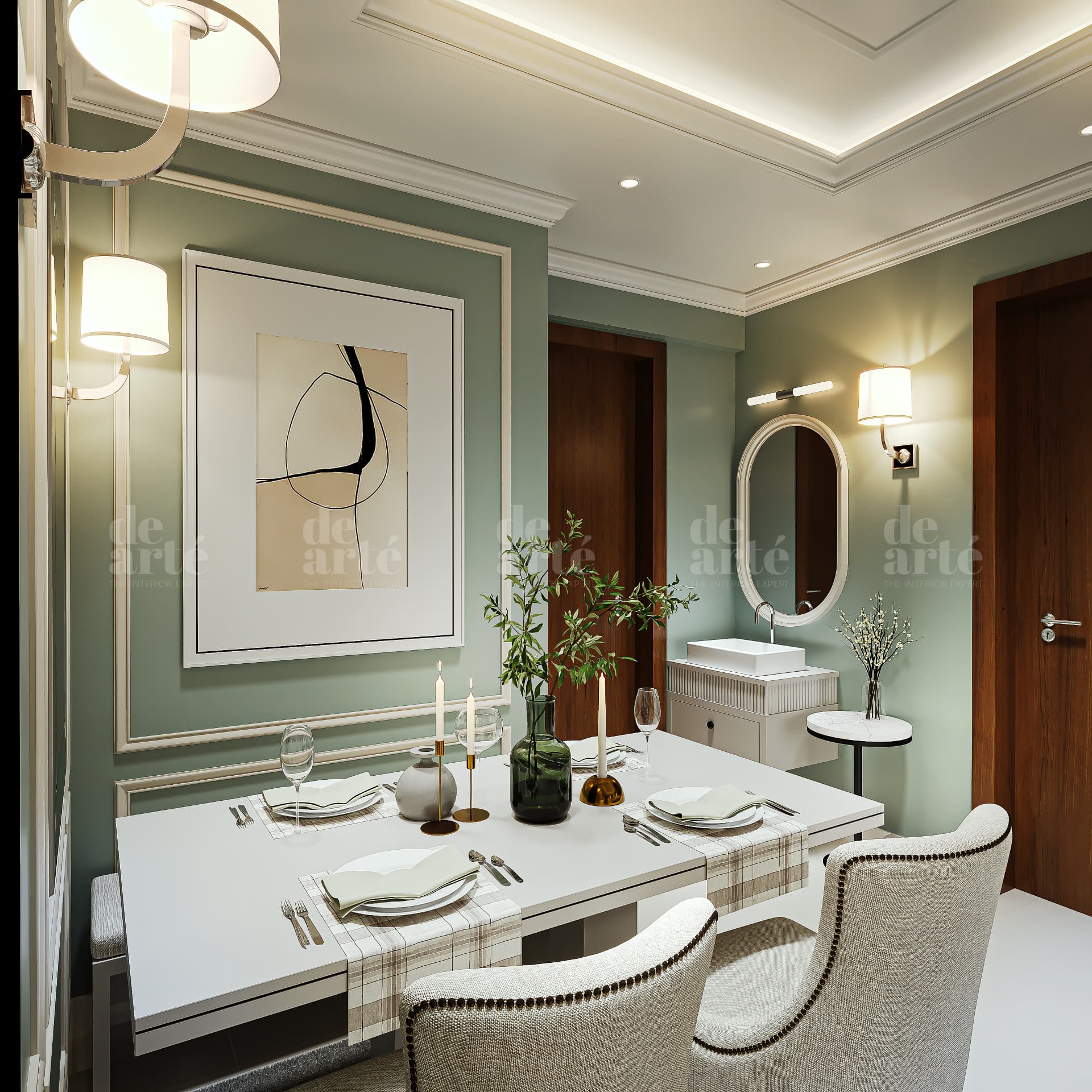 Nanda project in Trivandrum — dining space and wall art